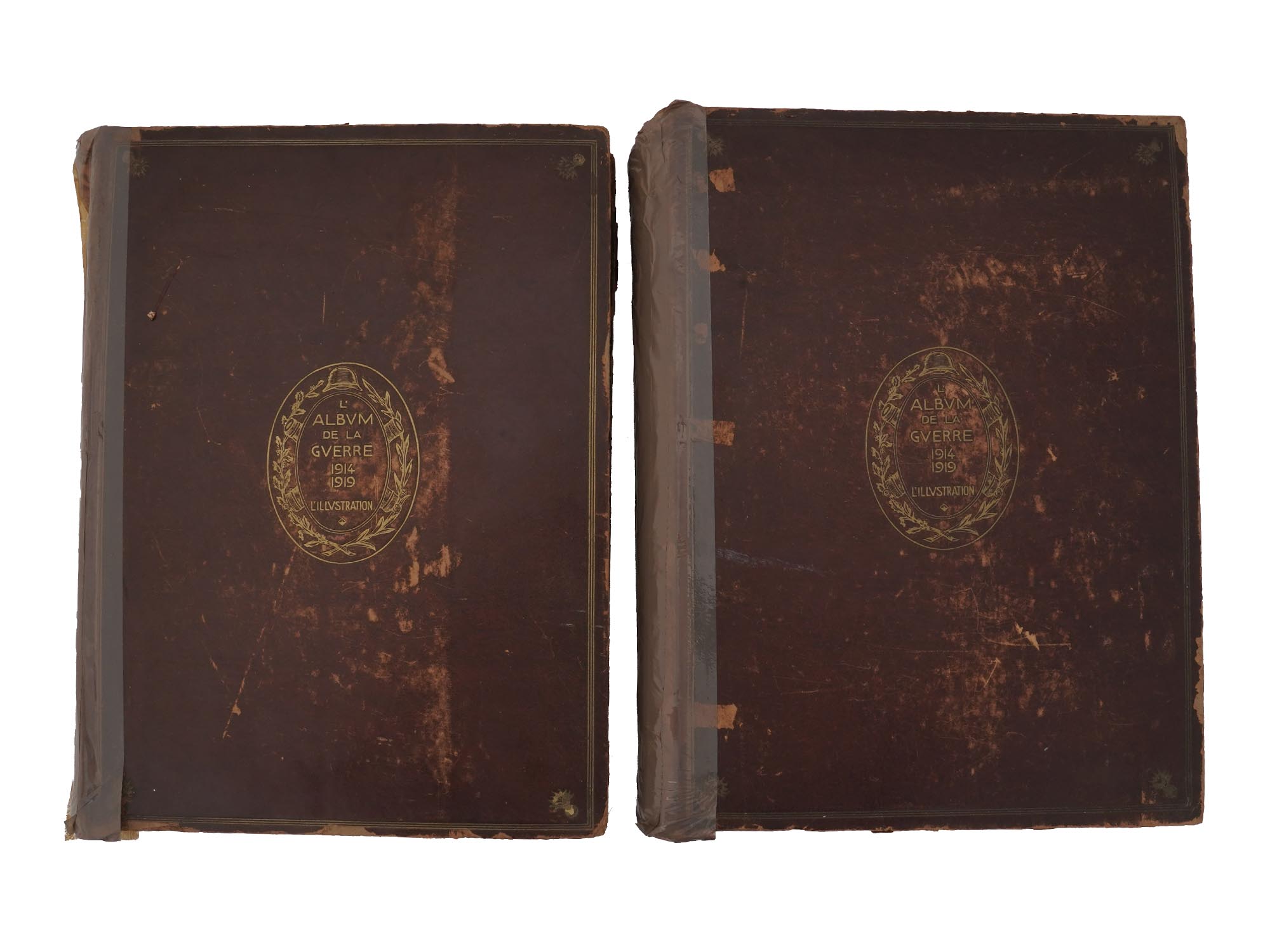 ANTIQUE FRENCH WORLD WAR I ALBUM IN TWO VOLUMES PIC-1